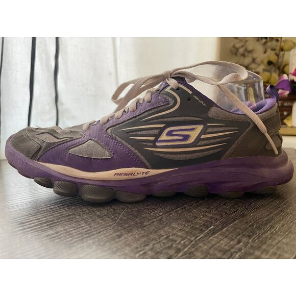 Skechers Go Train purple rare 2012 13507 resalyte sneaker sz 8.5 - Picture 7 of 13